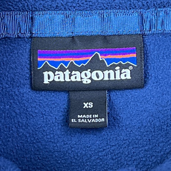 Patagonia Women's Micro‎ D Snap-T Pullover XS Blue Fleece Pullover P-6 Logo Top - Picture 3 of 12